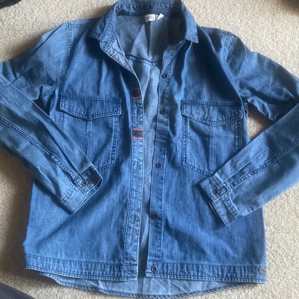 roxy denim shirt